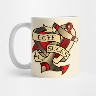 Love sucks, cynic design for a bitter and newly dumped friend Mug